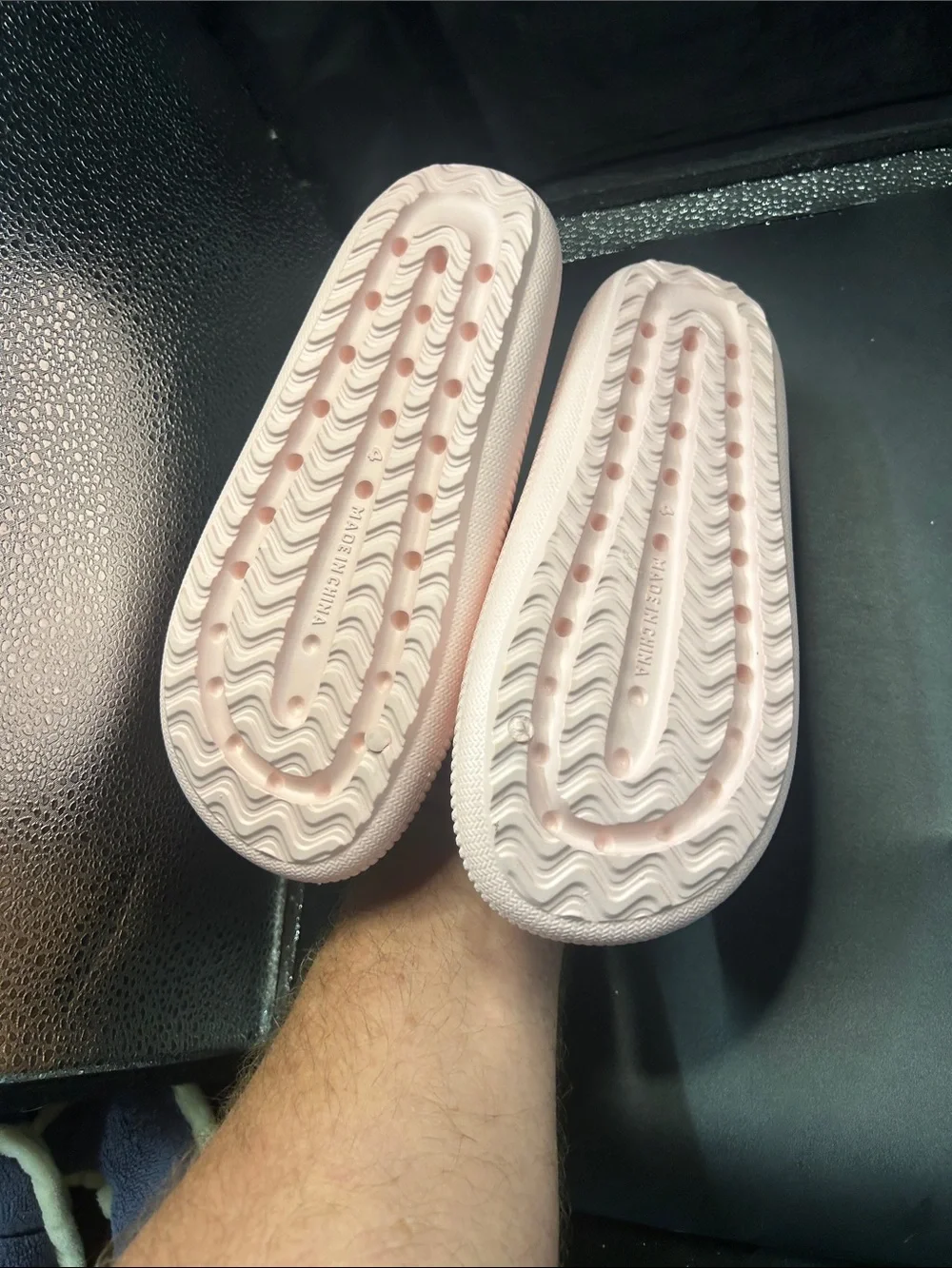 Juicy Couture Pale Pink Embossed Logo Slide Sandals